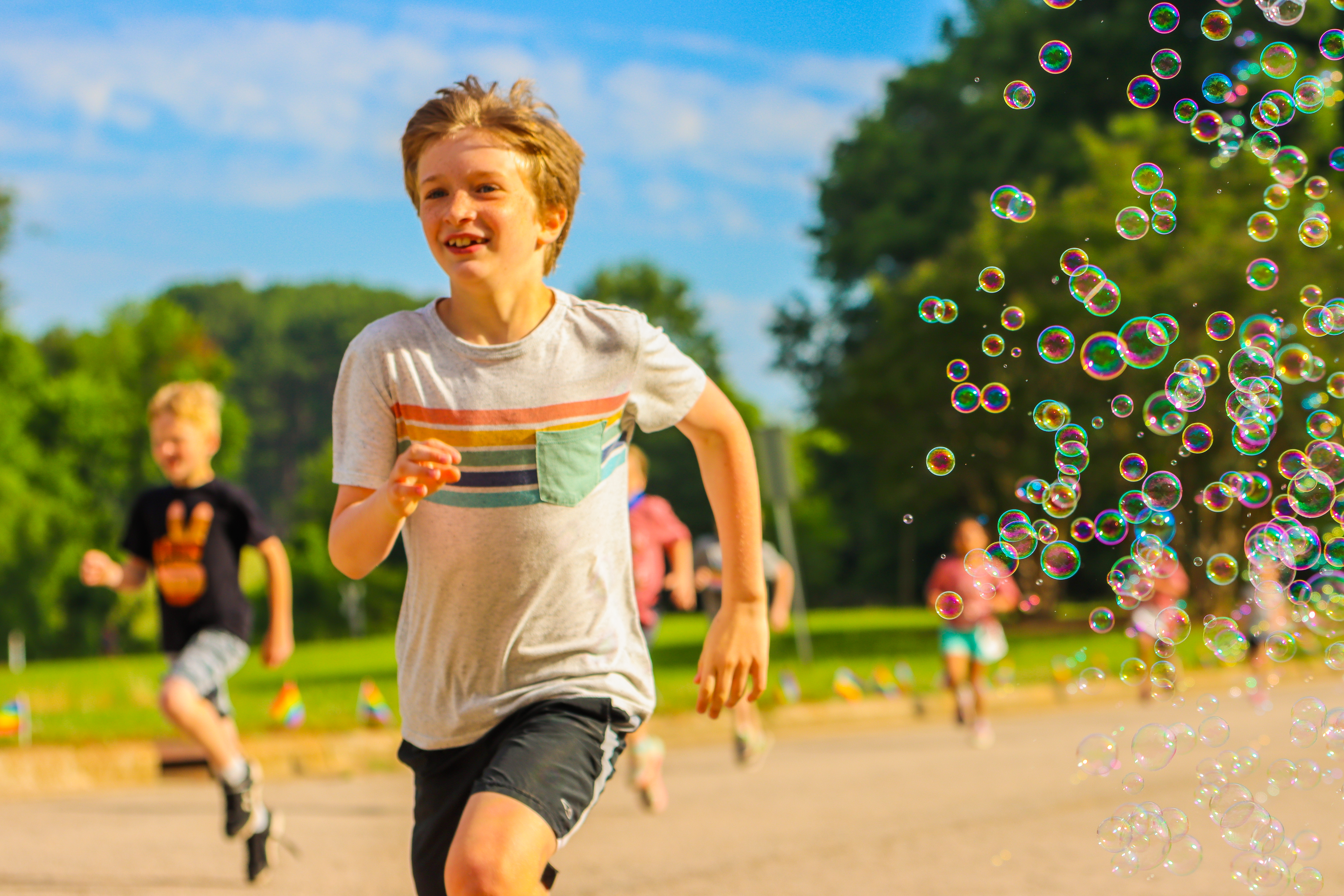 Kit running to the finish line | 2022 Run for Love Kids Fun Run