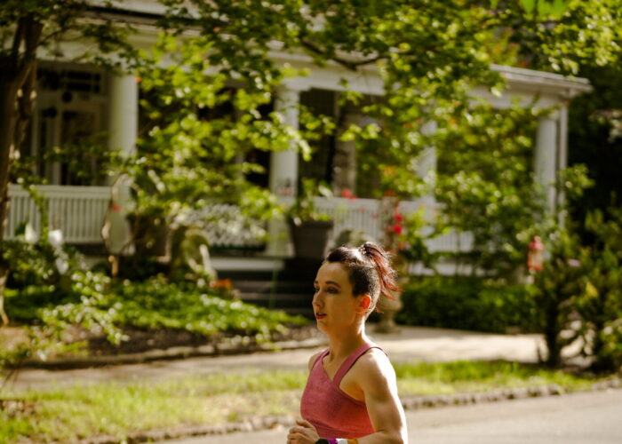 Molly, aka Marco, out running