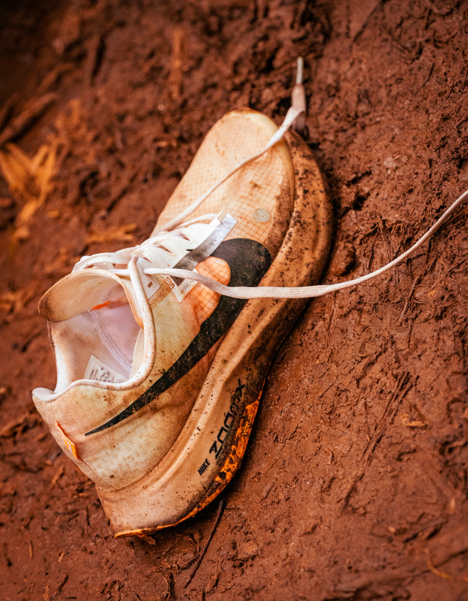 Nike Ultrafly on a muddy trail